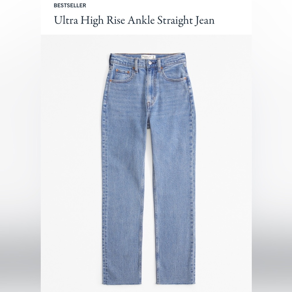 Abercrombie Ultra High Rise Ankle Straight Jean 31S